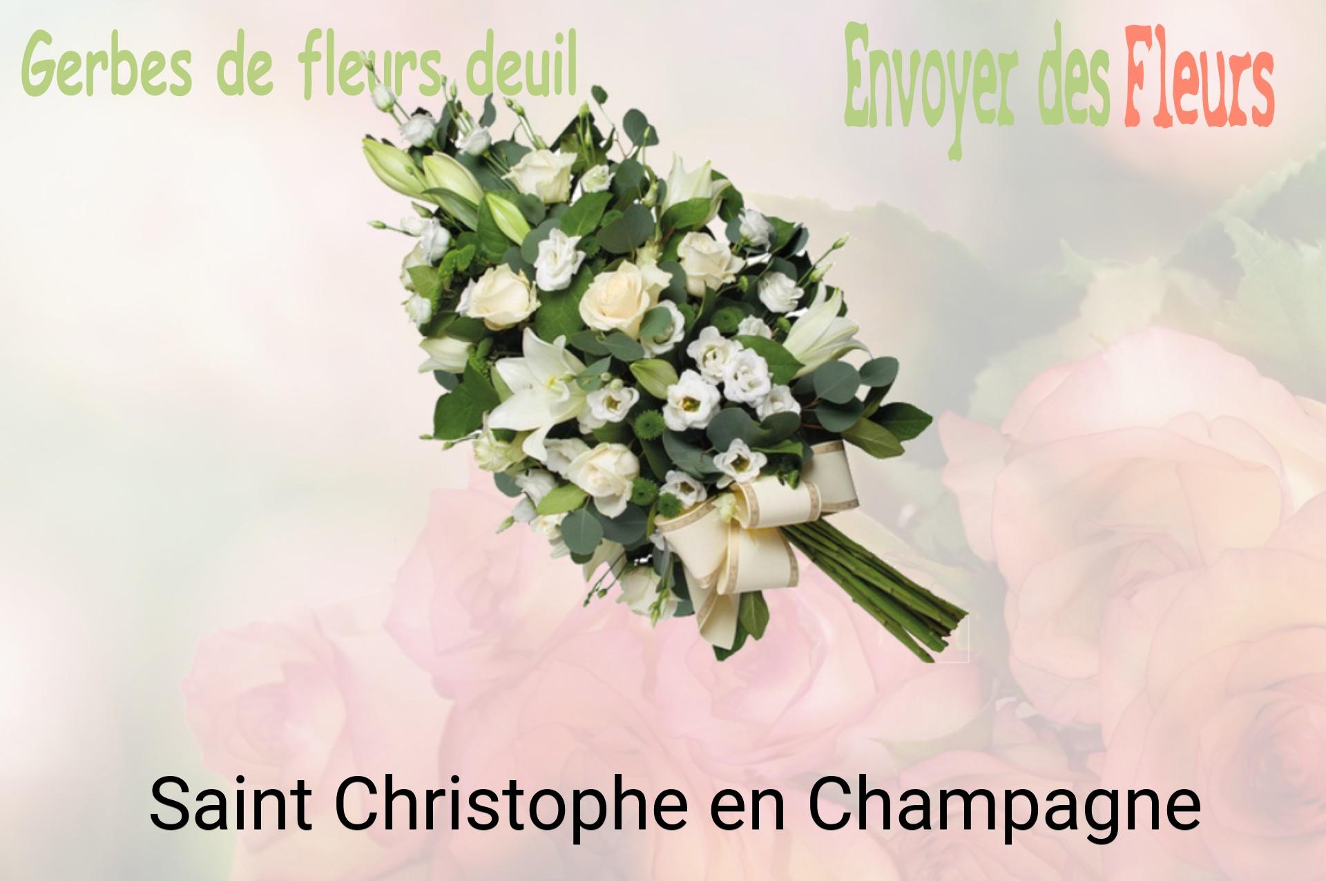 Gerbe de fleurs de deuil livrée à Saint-Christophe-en-Champagne